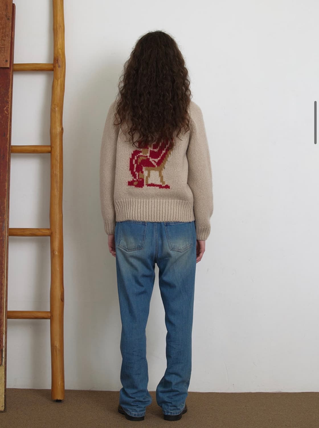 knitly 니틀리 코위찬 베이지 니트집업 상품이미지3