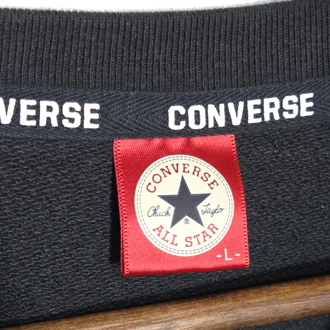 컨버스 재팬 블랙 맨투맨 상품이미지6