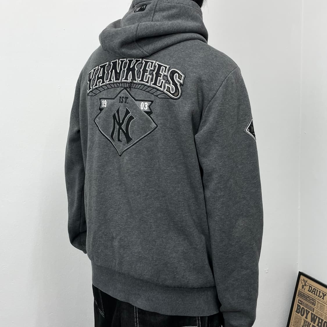 2XL MLB 양키스 패치워크 후드티  상품이미지5