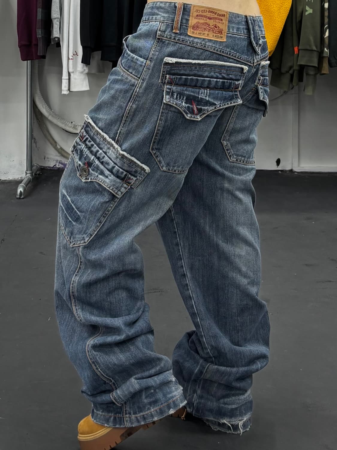 VTG 워시드 데님 카고팬츠 상품이미지3