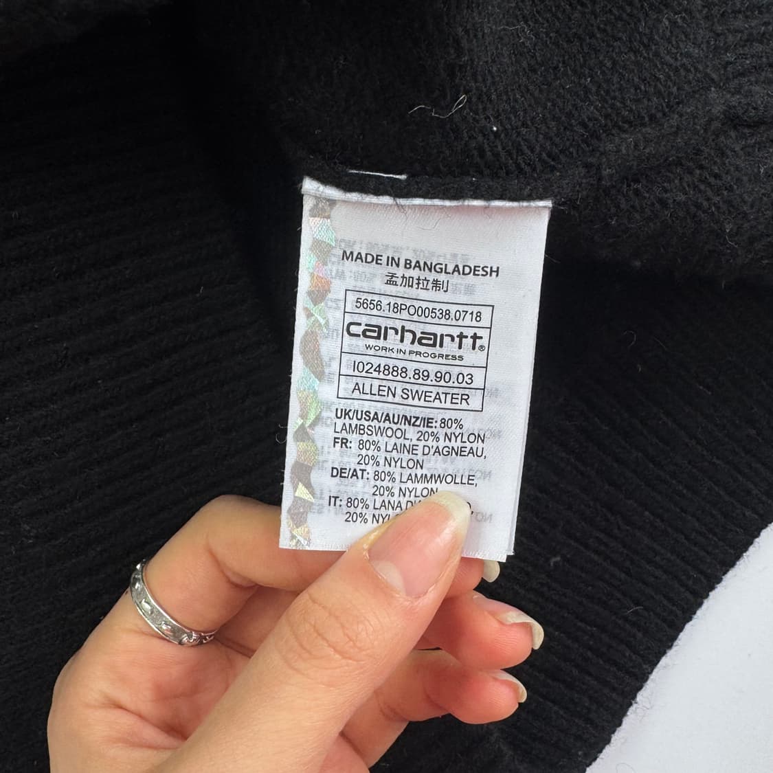 Carhartt 칼하트 블랙 니트 상품이미지7