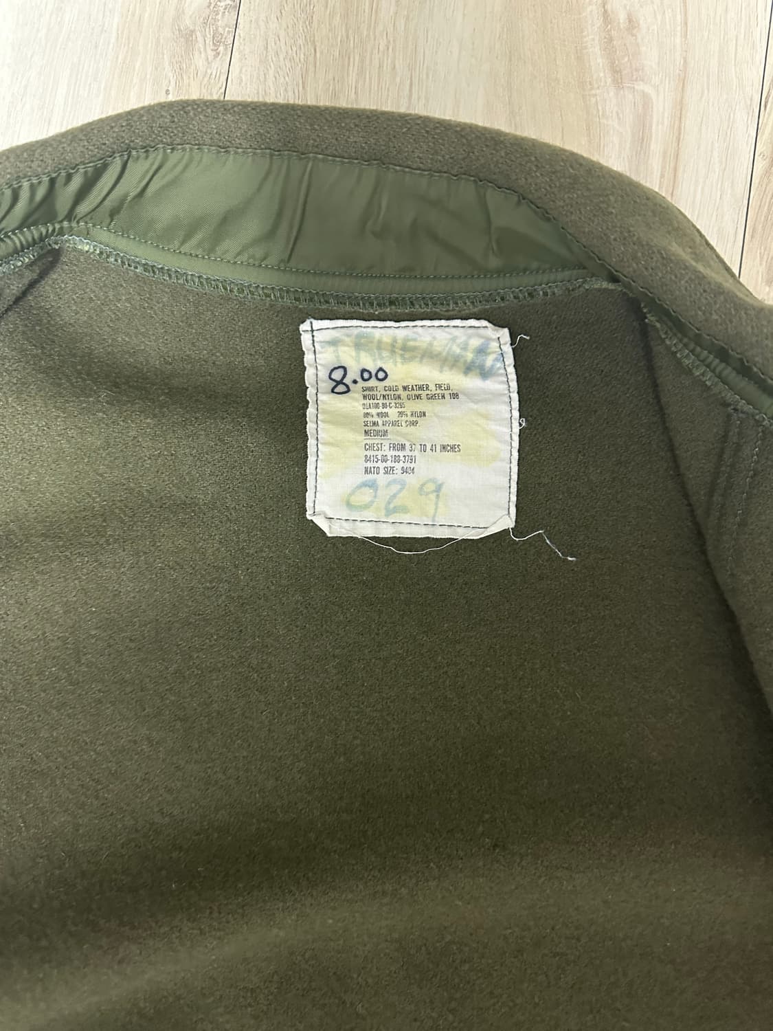 70s US Army 필드 셔츠(olive green) 상품이미지3