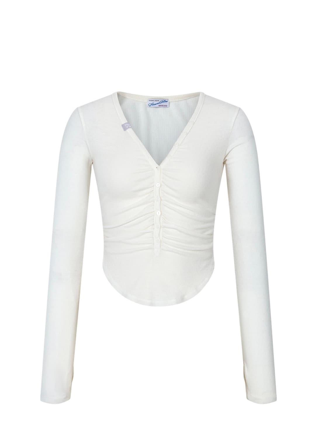 [새상품] 플리즈노팔로우 니나 버튼 레이스 롱 슬리브 탑 아이보리 상품이미지3