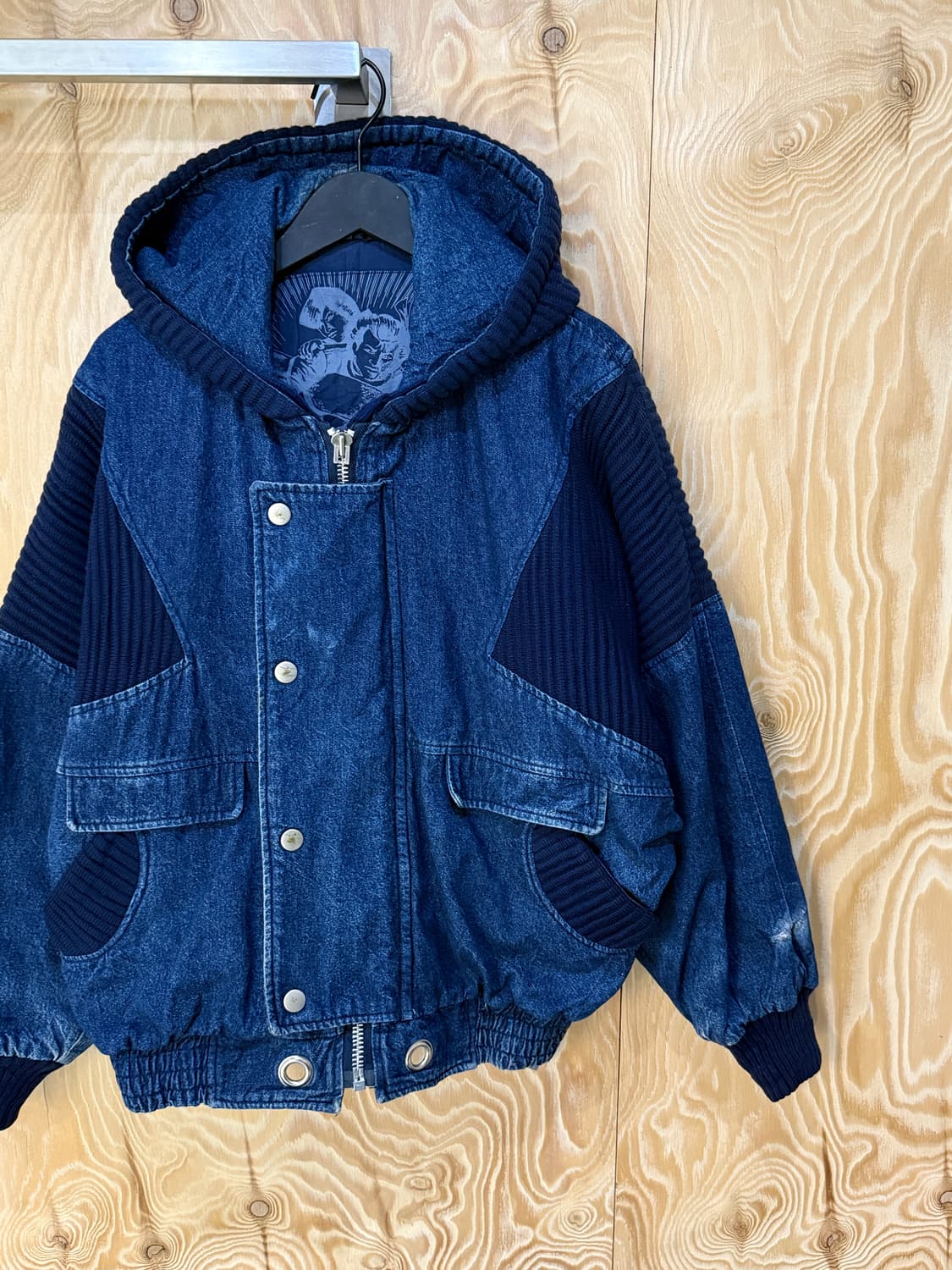 Ruck Dam 90's 데님 후드 봄버 자켓 상품이미지4