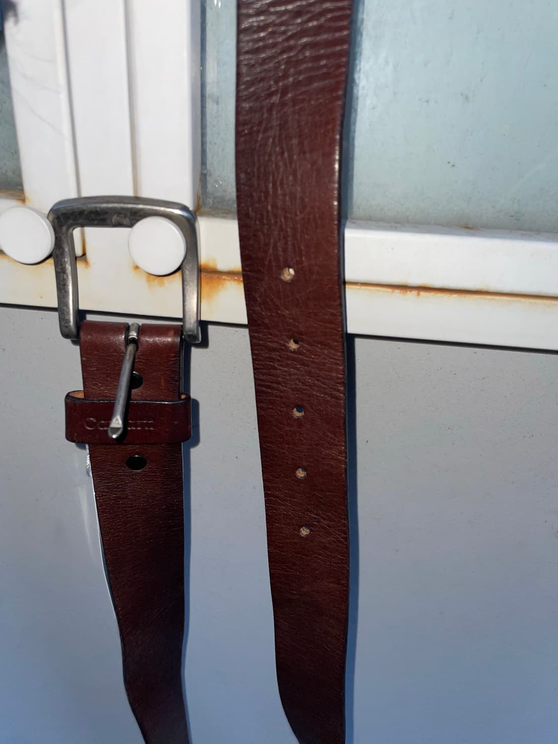 칼하트 리얼 브라운 레더 벨트 상품이미지2