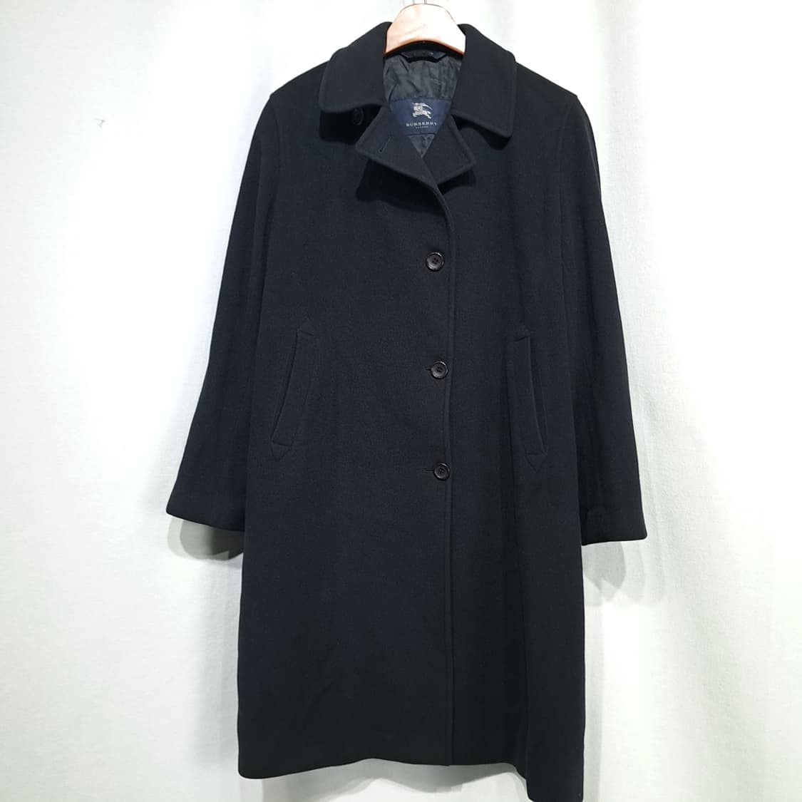 CL228 XL 버버리 00s 이태리판 램스울캐시미어 싱글 네이비 코트 상품이미지1