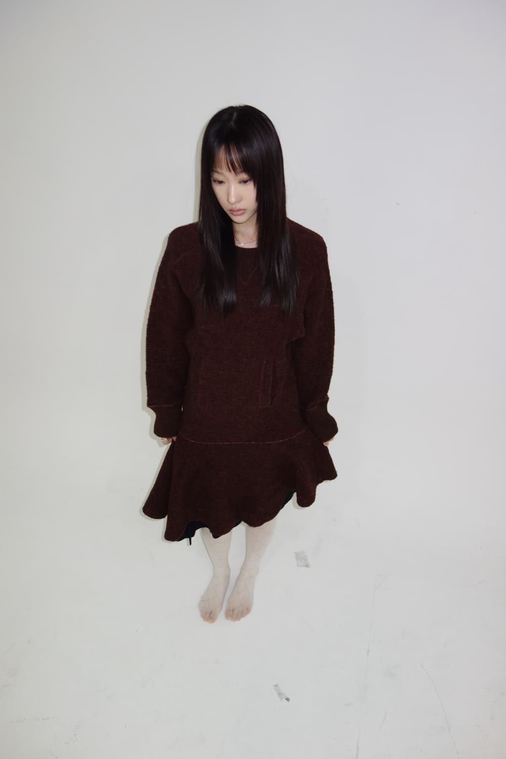 파세타즘 비대칭 니트 원피스 상품이미지1