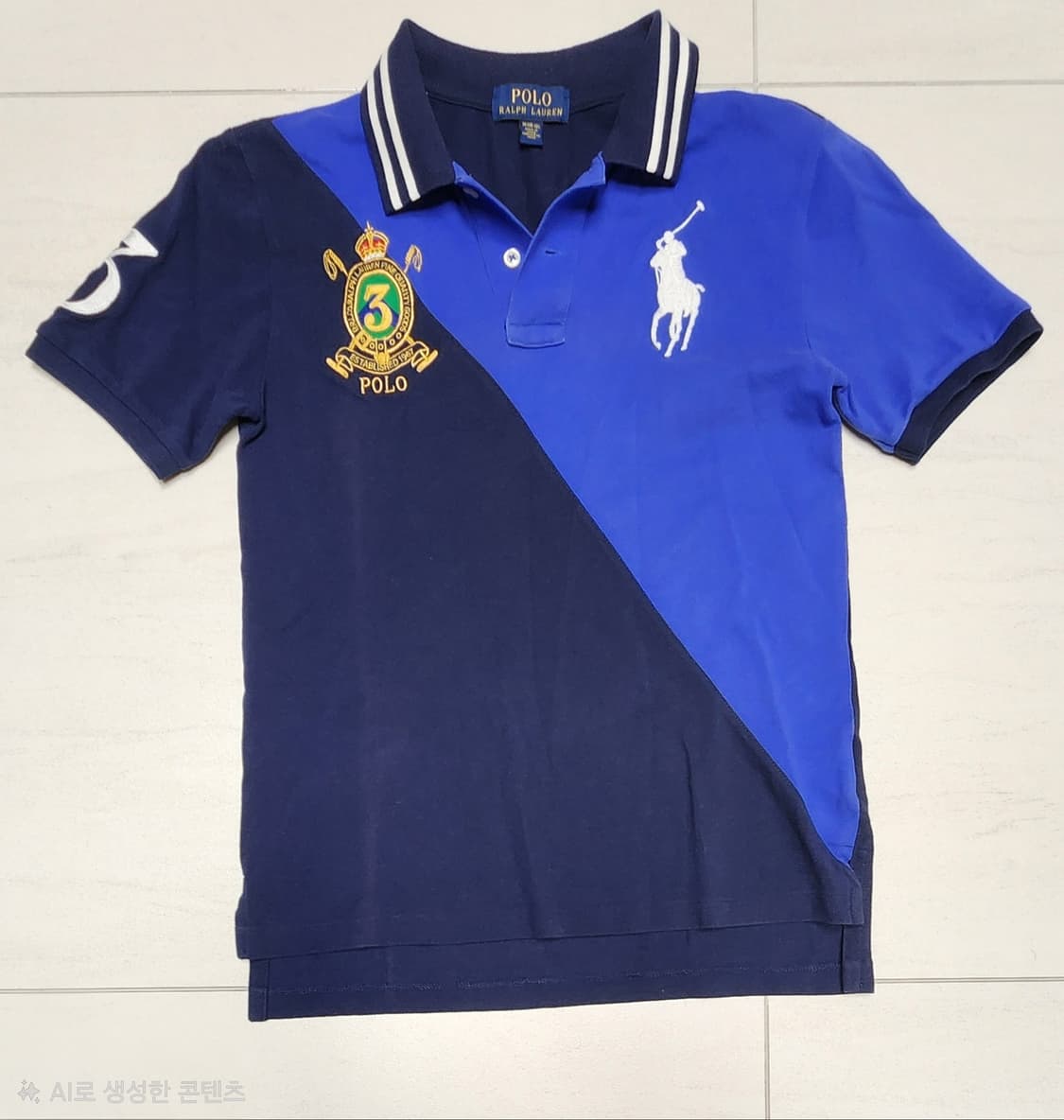 폴로 빅포니 네이비 배색 pk M(10-12) 상품이미지1