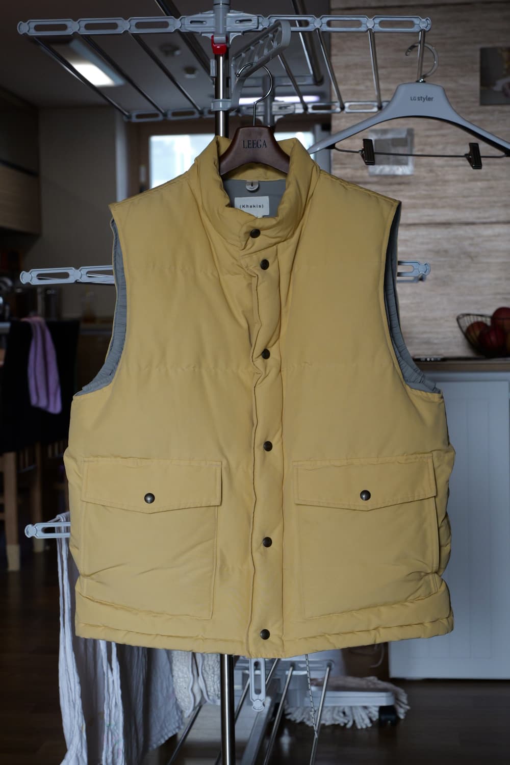 카키스 트레일 다운 패딩 베스트 옐로우 카키 L 상품이미지1