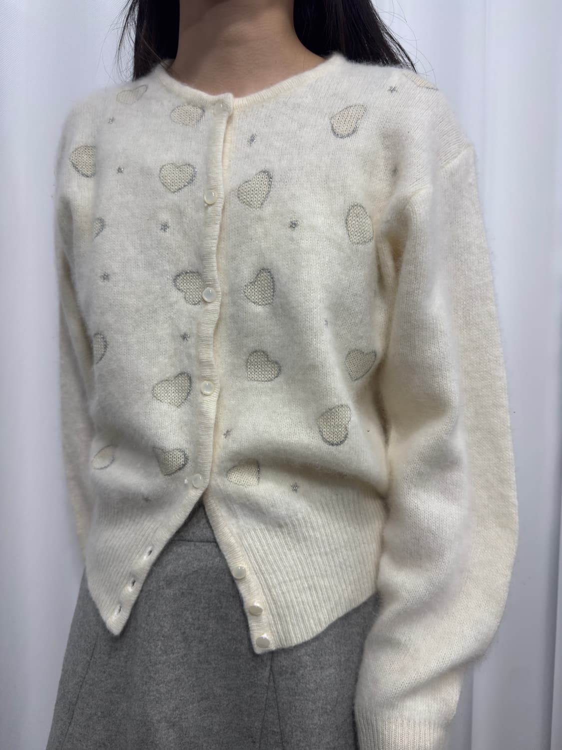 heart knit cardigan 상품이미지2