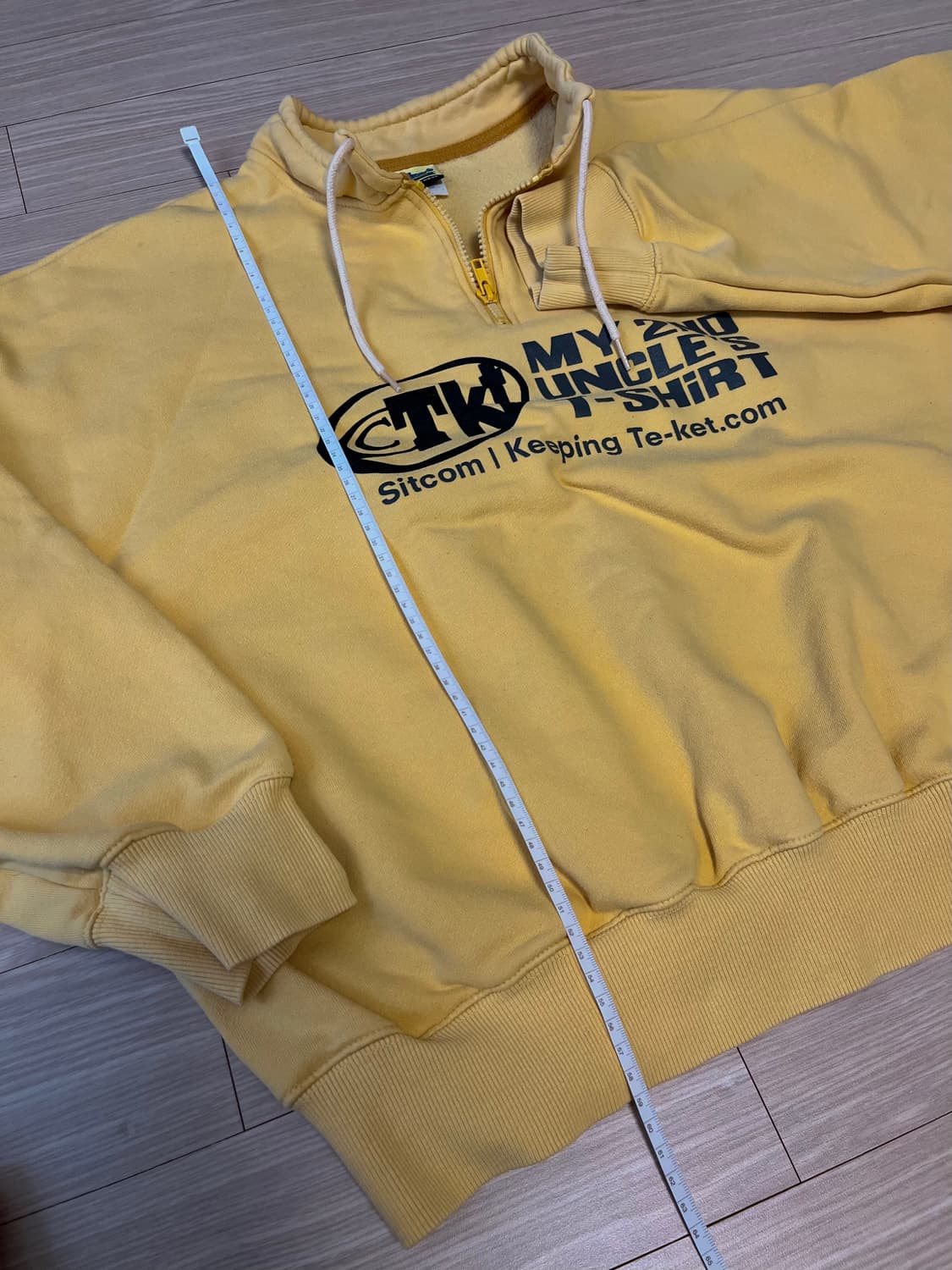 테켓 하프집업 맨투맨 옐로우 상품이미지5