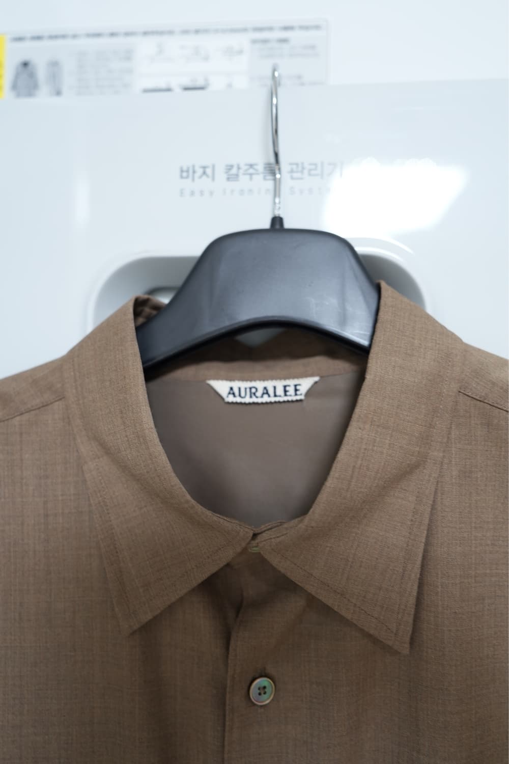 오라리 수퍼 파인 울 트로피칼 셔츠 (브라운) 5 상품이미지3