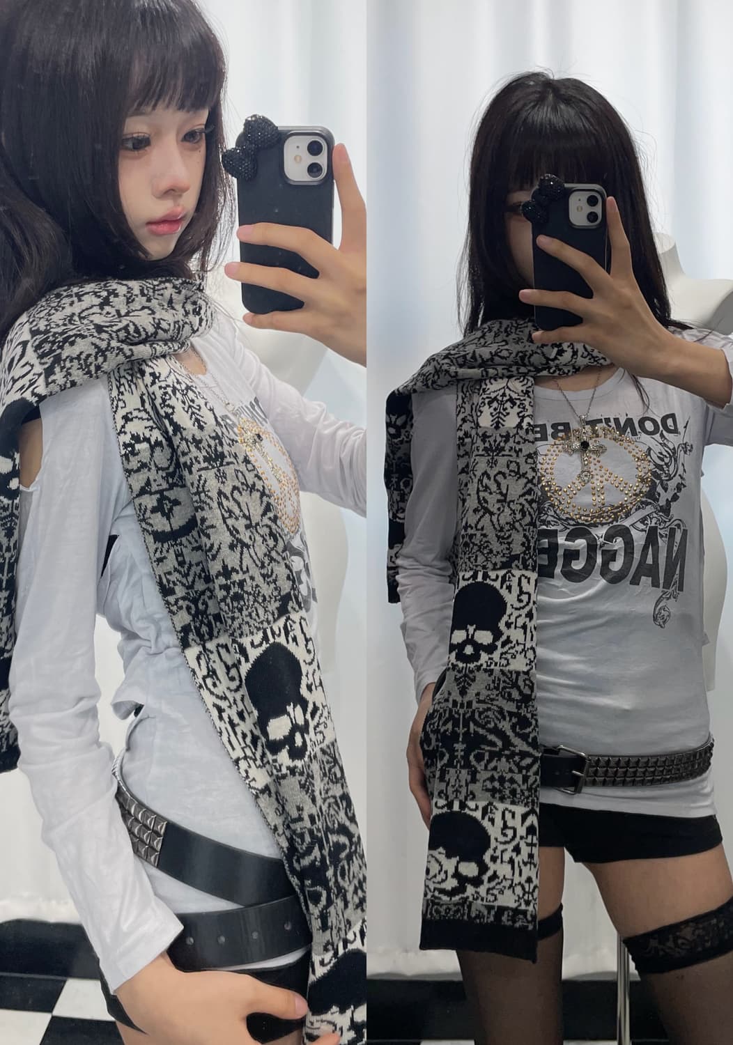 🎸스컬 패턴 머플러🎸 상품이미지1