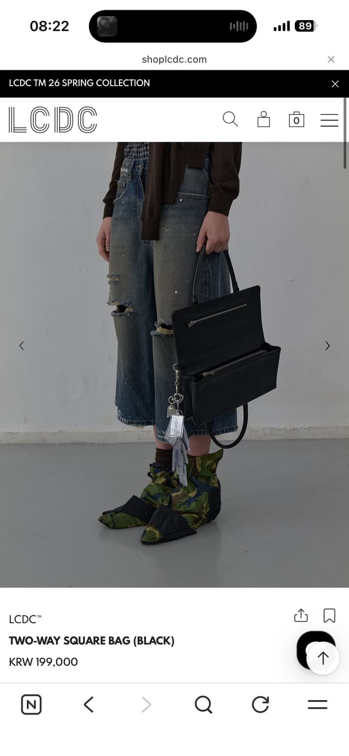 LCDCTM TWO-WAY SQUARE BAG (BLACK) 상품이미지1