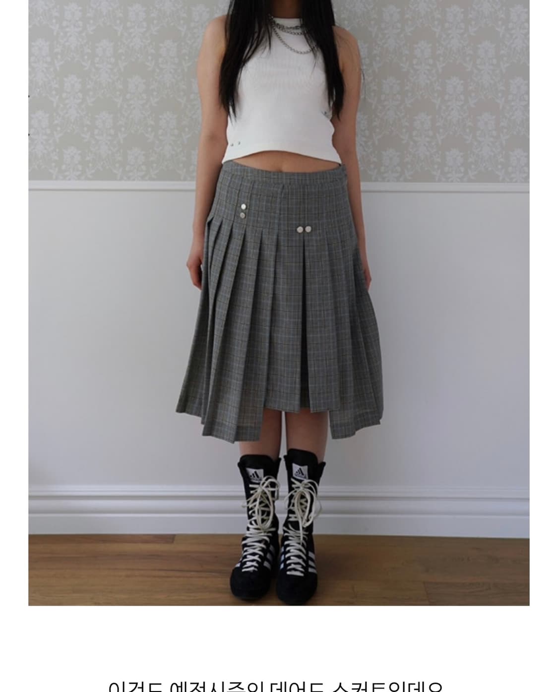 Dared unbalance pleated skirt 데어드 스커트 상품이미지1