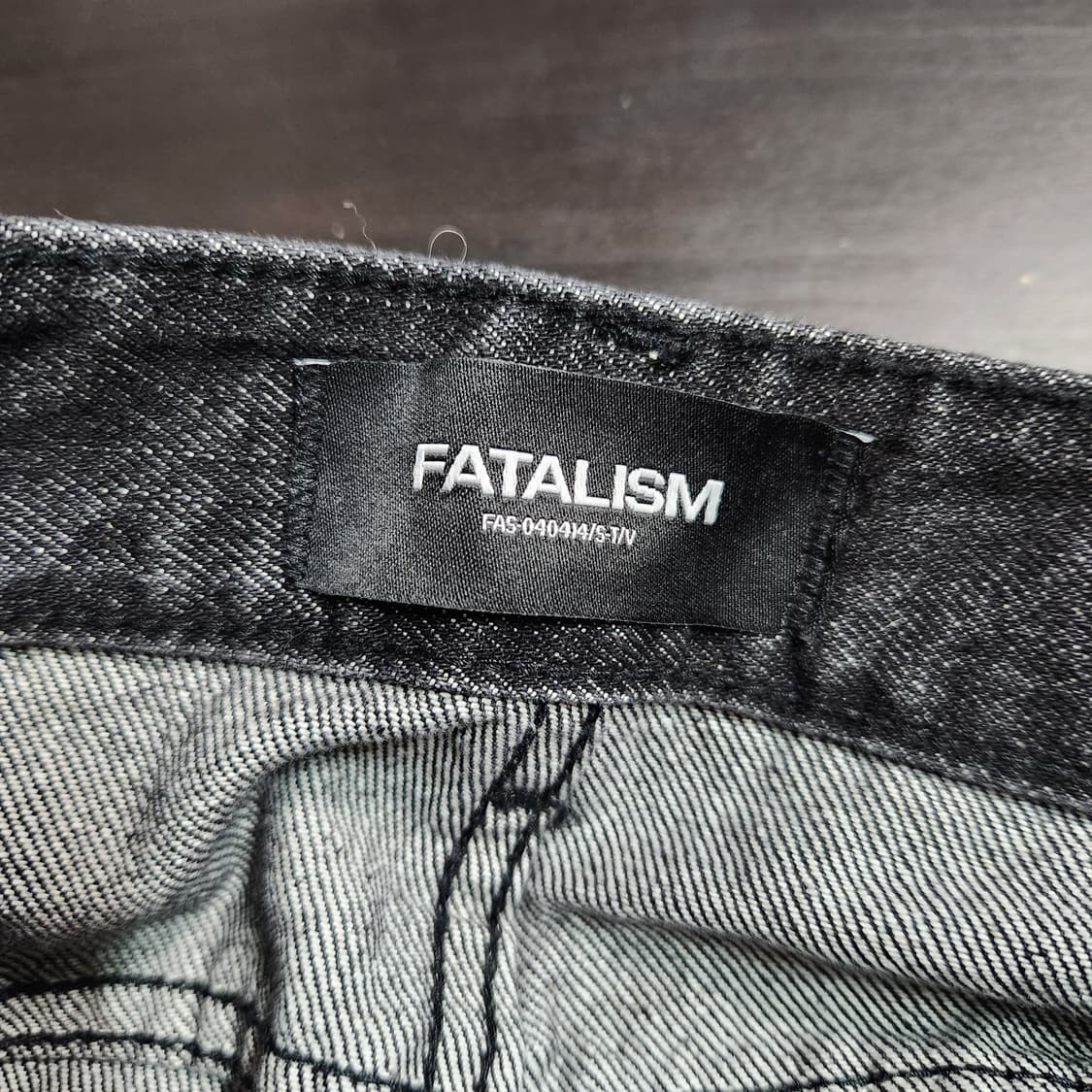 H896 [48] 페이탈리즘 블랙 데님 청바지 상품이미지4