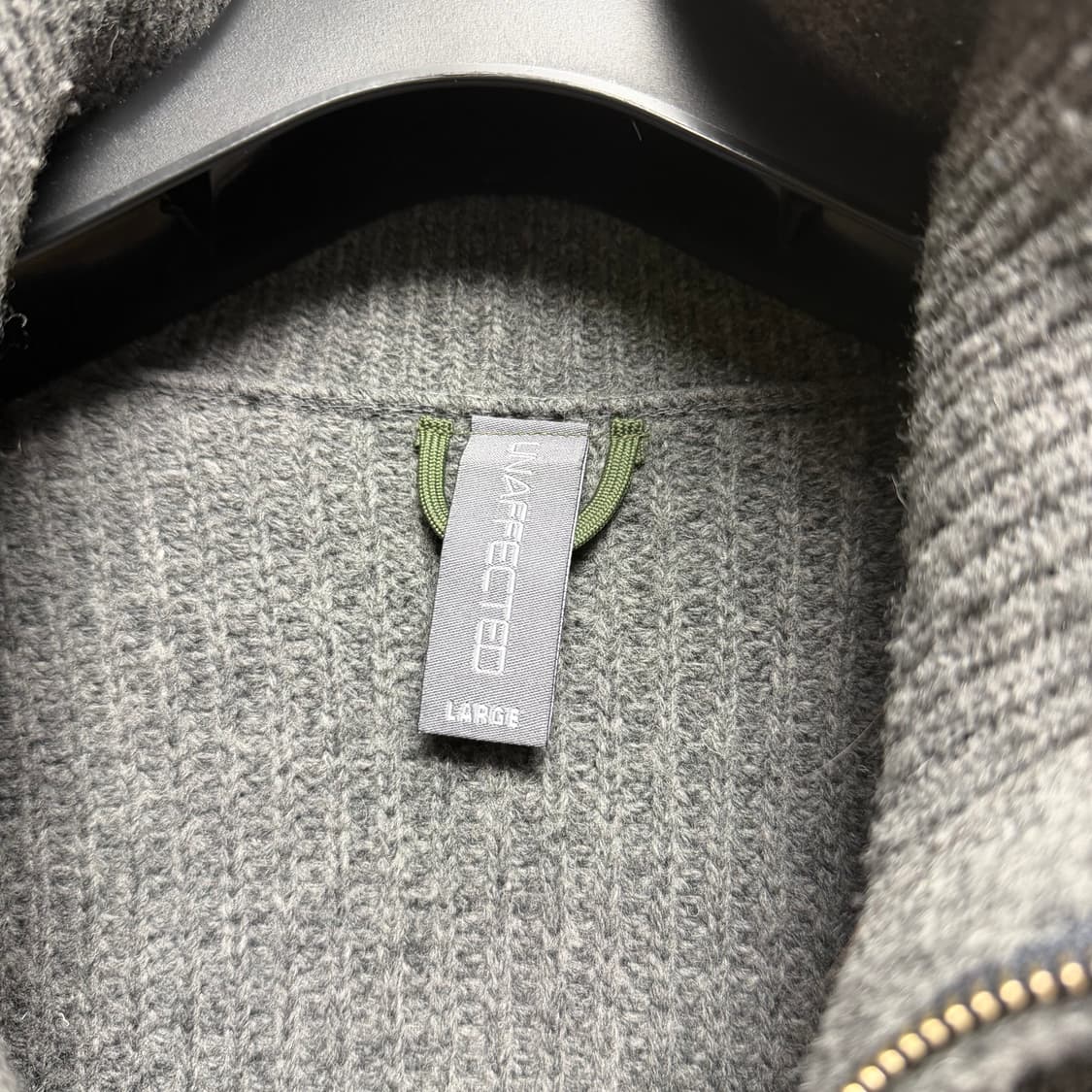 언어펙티드 니트집업 그레이 (L) 상품이미지4