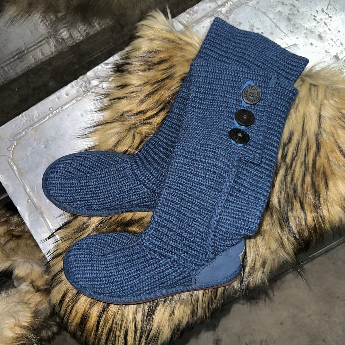 00s 블루 니트 어그 카디 부츠 상품이미지2