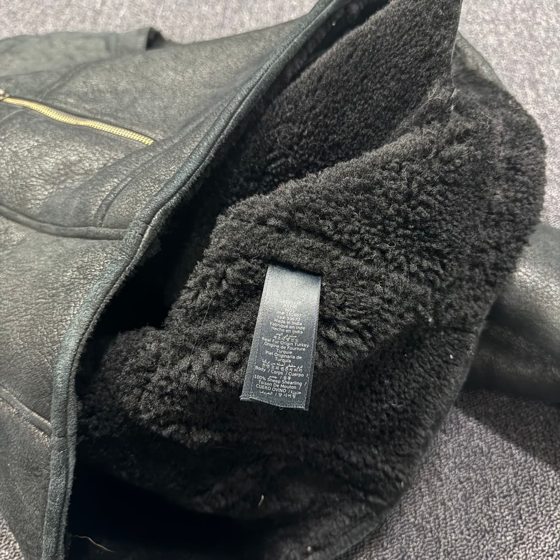 존바바토스 천연모피 양시어링 가죽자켓 상품이미지9