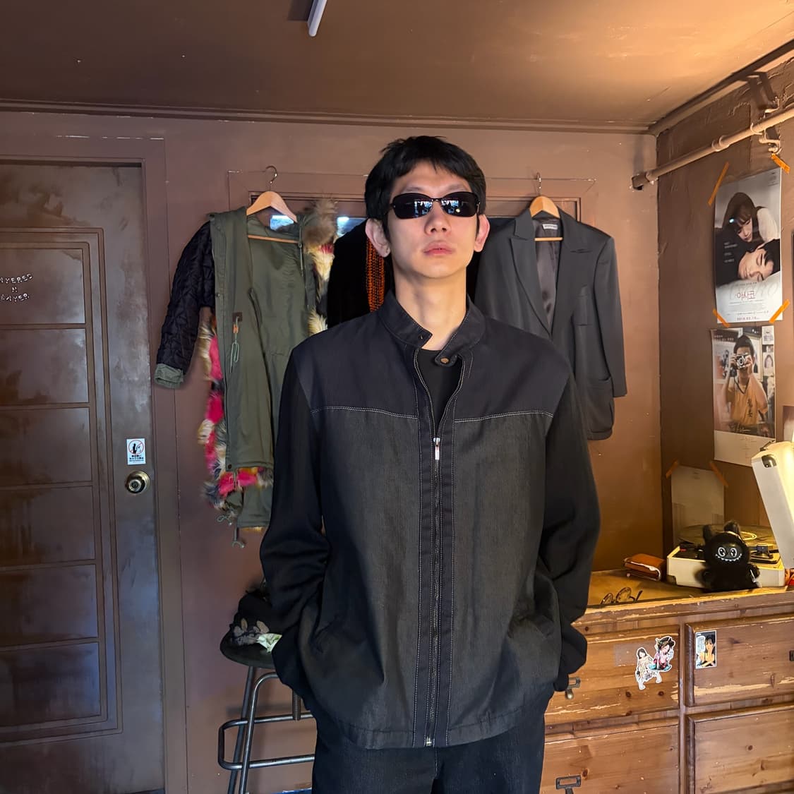 Galaxy Knit Mixed-Texture Jacket xl 상품이미지2