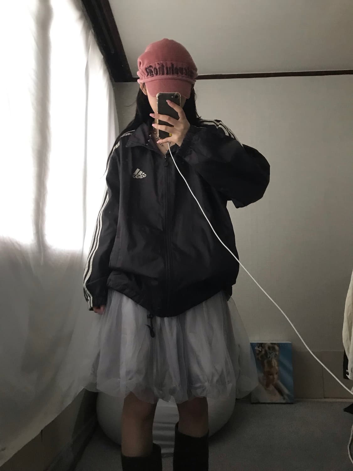 아디다스90s 브라운 오버핏 바람막이 상품이미지4