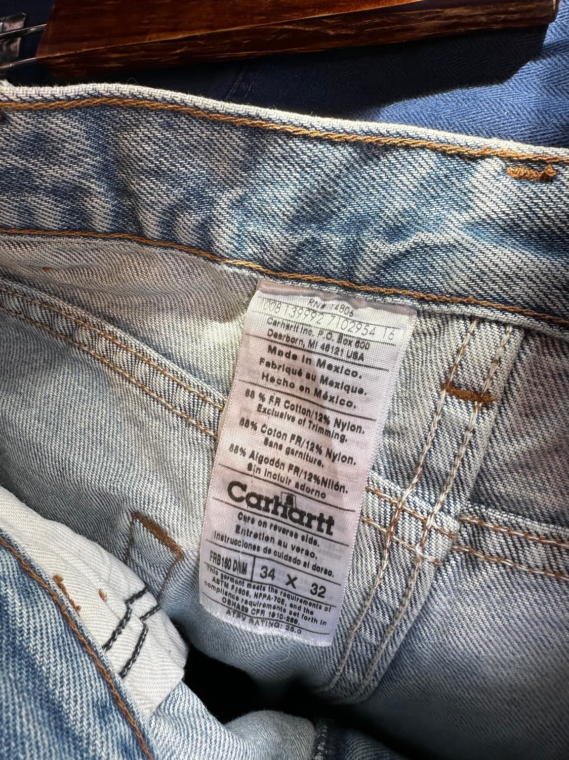 칼하트 더티 데님 팬츠 34x32 상품이미지10