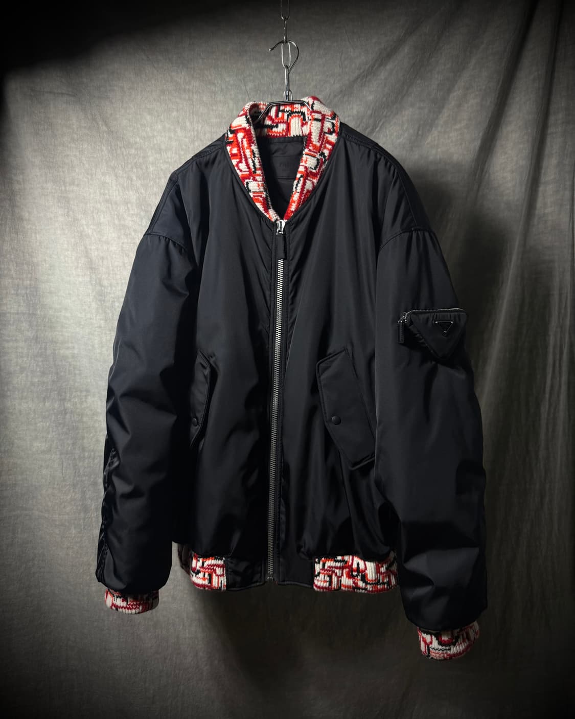 Prada x Raf Simons Re-Nylon Knit Bomber 상품이미지1