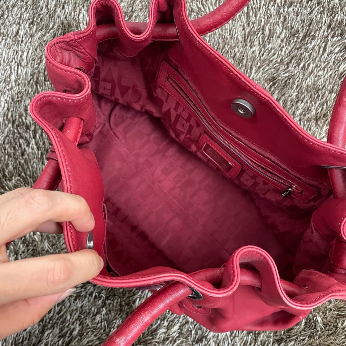 훌라 Furla 레드 크르멘 레더 토트백  상품이미지7