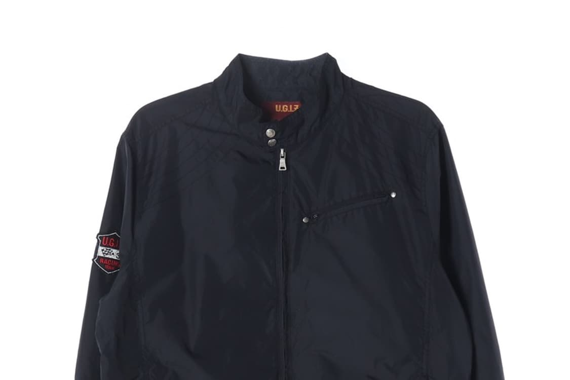 UGIZ 레이싱 패치 바람막이 자켓 네이비  L 상품이미지3