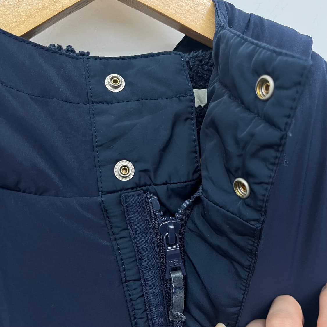 리바이스 네이비 퀼팅 후드 롱 코트 남/XL 상품이미지7