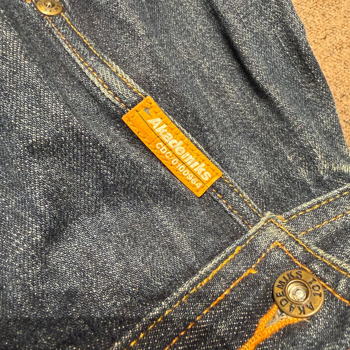 아카데믹스 00s 데님 커버올 자켓 XXL 상품이미지4