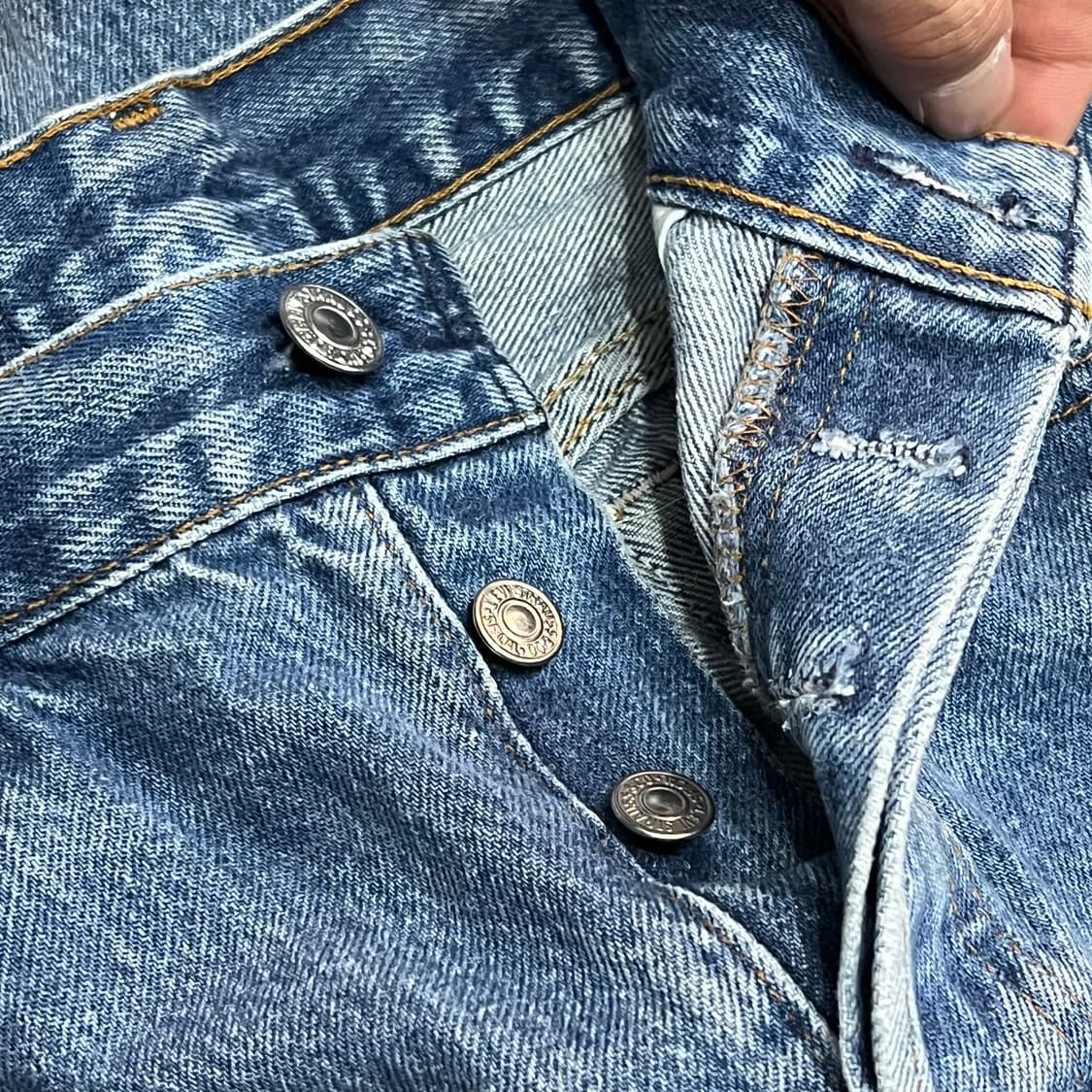  USA 리바이스 스탠다드 리페어 데님 팬츠 y14688 상품이미지7