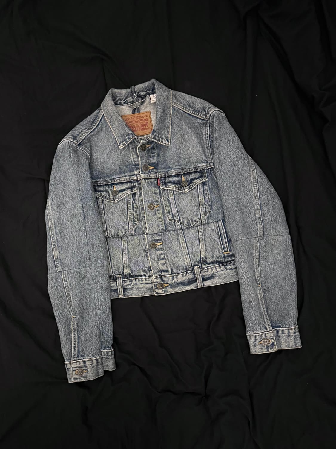 베트멍 리바이스 17ss 크롭 중청 데님자켓 상품이미지1