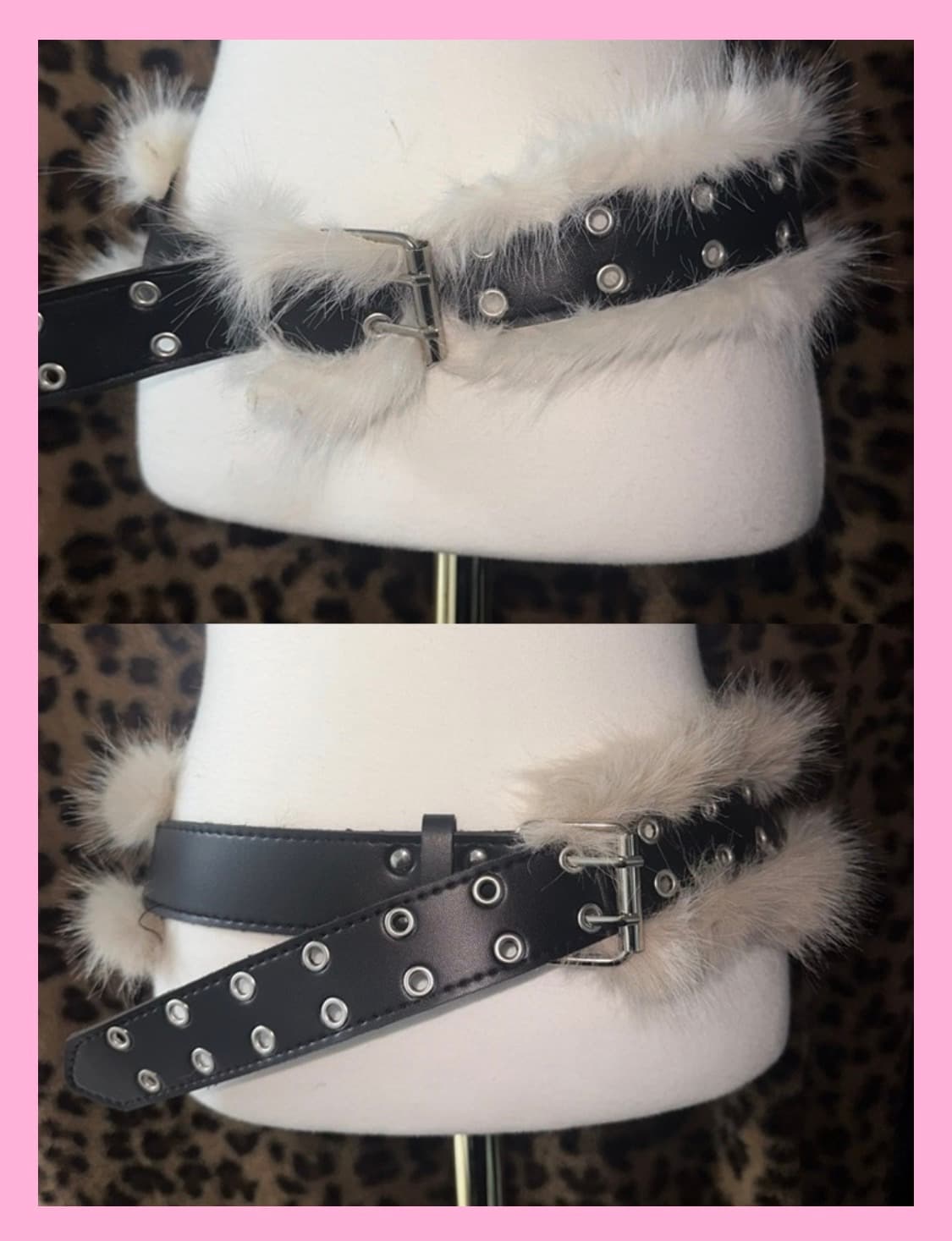 퍼 벨트 베이지 색상 상품이미지4