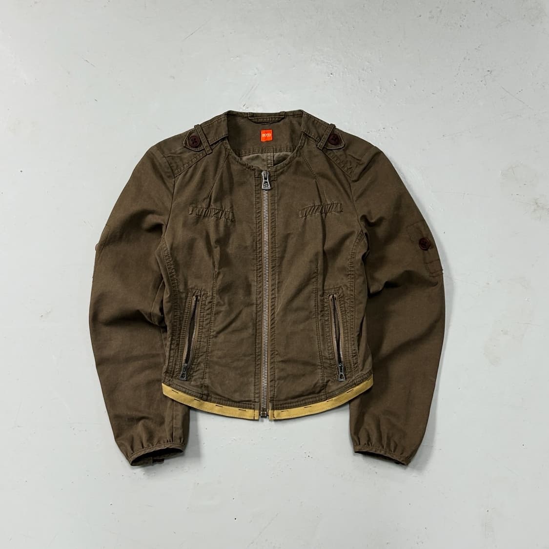 BOSS 브라운 논카라 자켓 상품이미지1