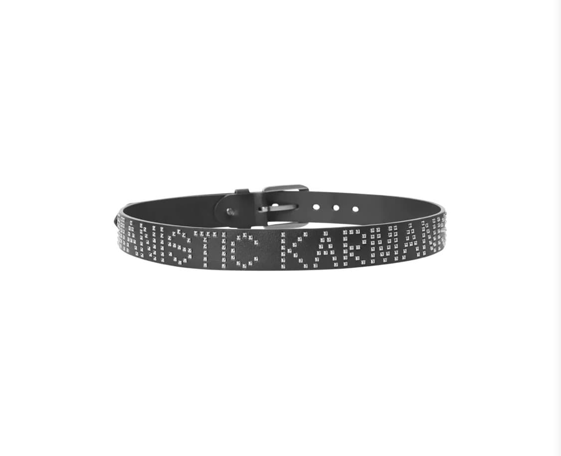 karmanistic punk studded logo belt black 상품이미지3