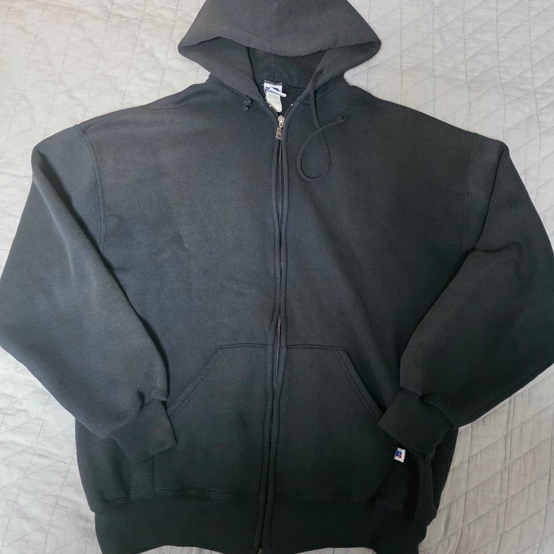 [XL] 90s 빈티지 러셀 애슬레틱 후드집업 블랙 ver. 집크랙 상품이미지1