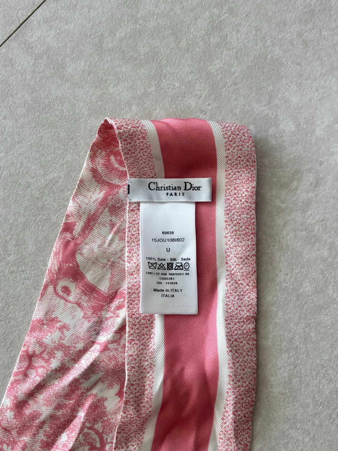 디올 미차 실크 스카프 핑크 상품이미지2
