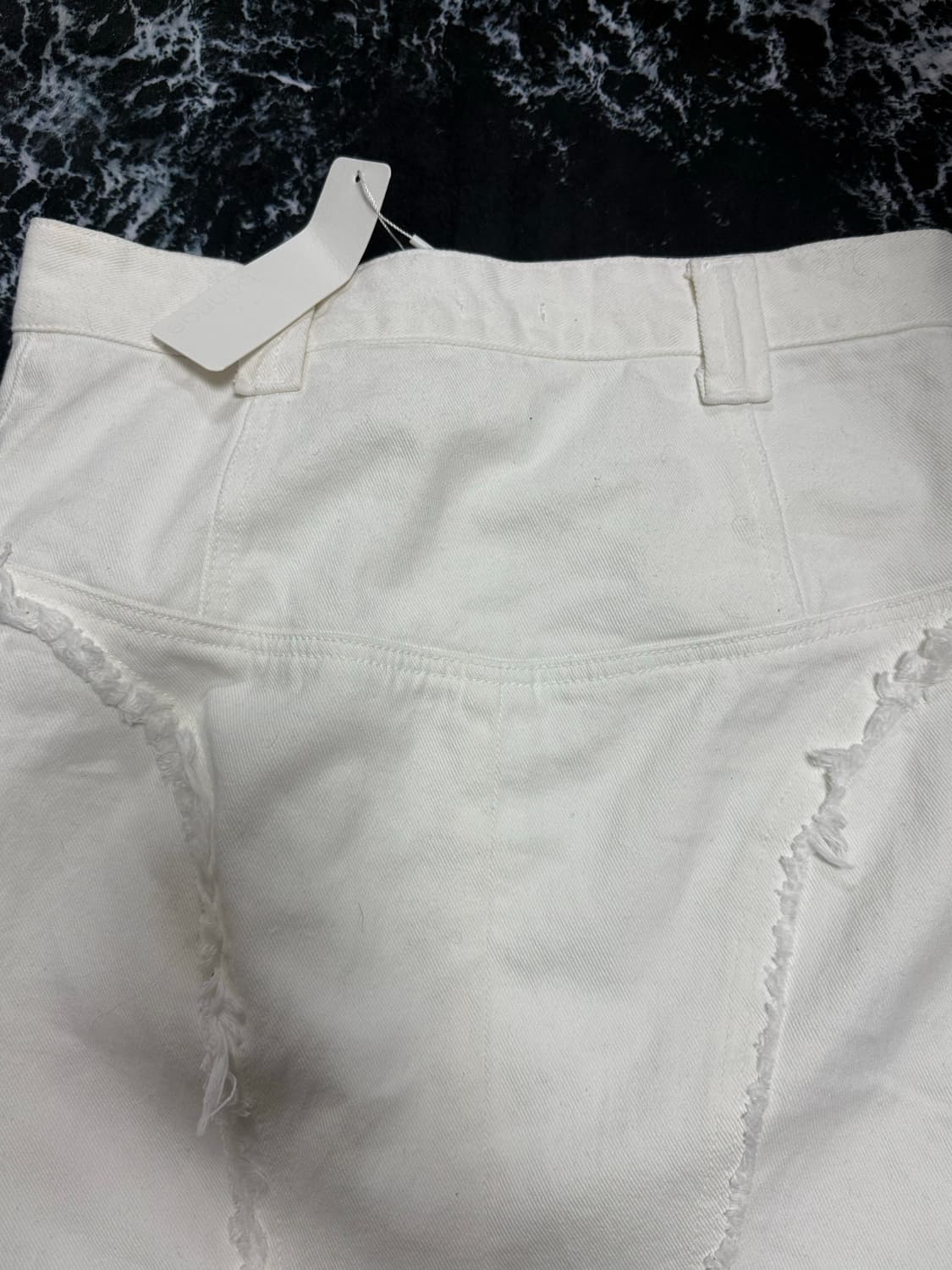 [2] 본네 워시드 데님 스커트 화이트 상품이미지4