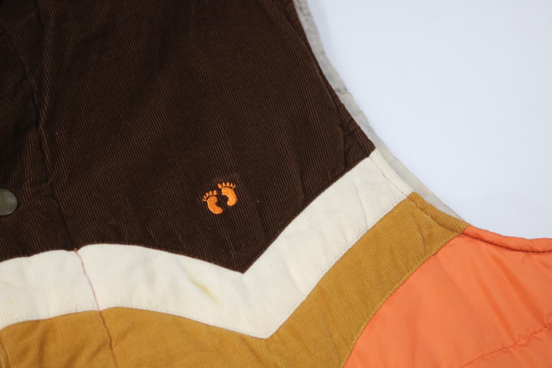 행텐 빈티지 코듀로이 요크 배색 패딩 베스트 (LL) 상품이미지4