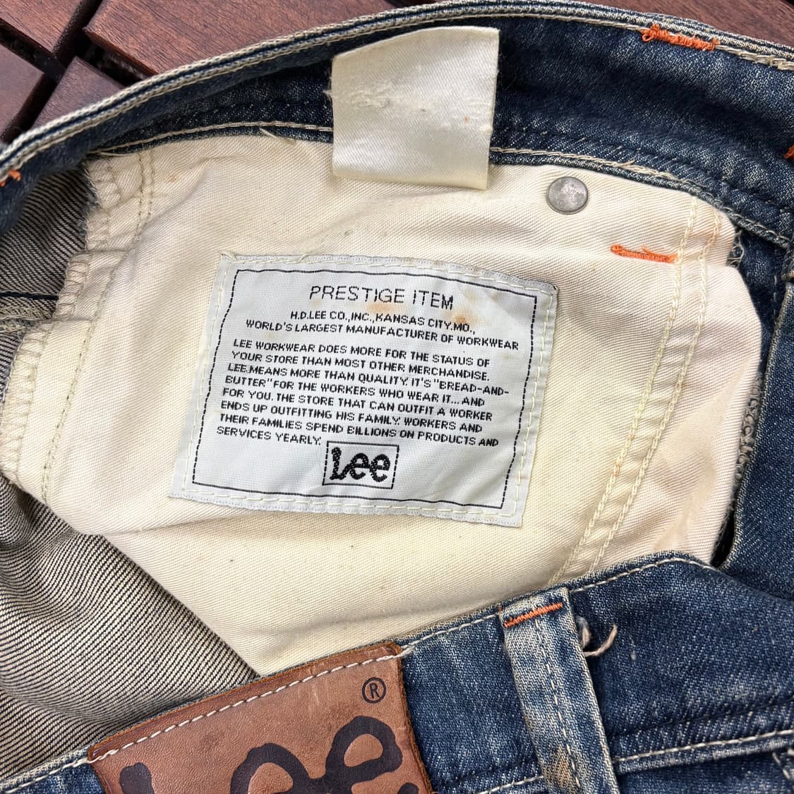 (32) 90s Lee 백 스티치 스트레이트 데님 팬츠 상품이미지7