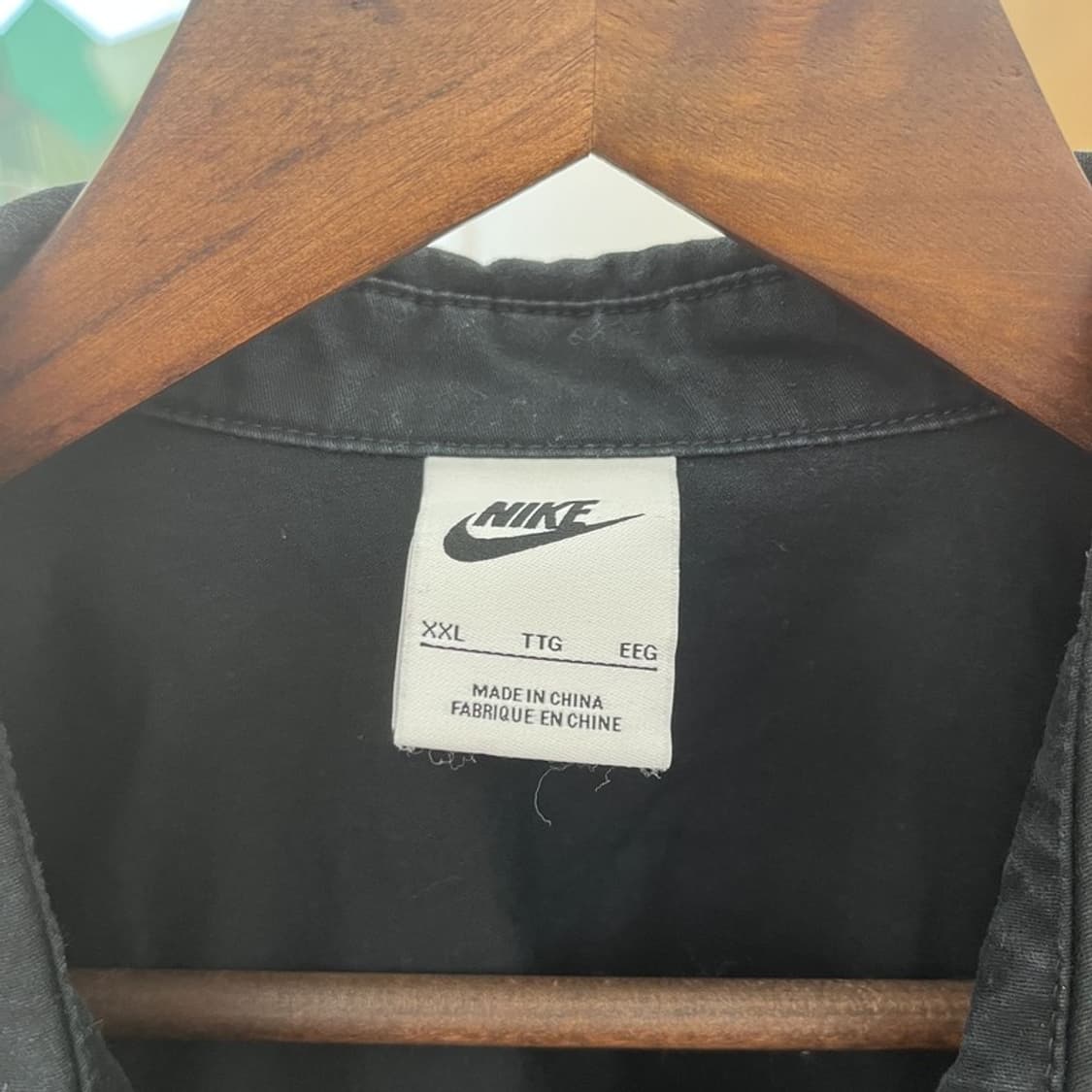 나이키 빈티지 모던 시크 캐주얼 올블랙 반팔셔츠 XXL C12255 상품이미지5