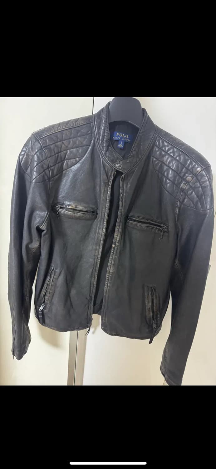 L(XL) 폴로 카페레이서 양가죽 자켓 램스킨 상품이미지2