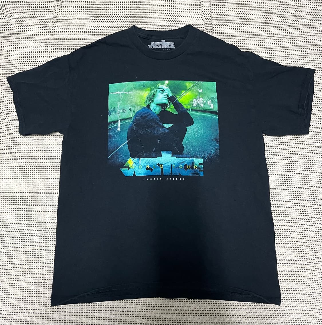 22s 저스틴비버 저스티스 투어 티셔츠 상품이미지1