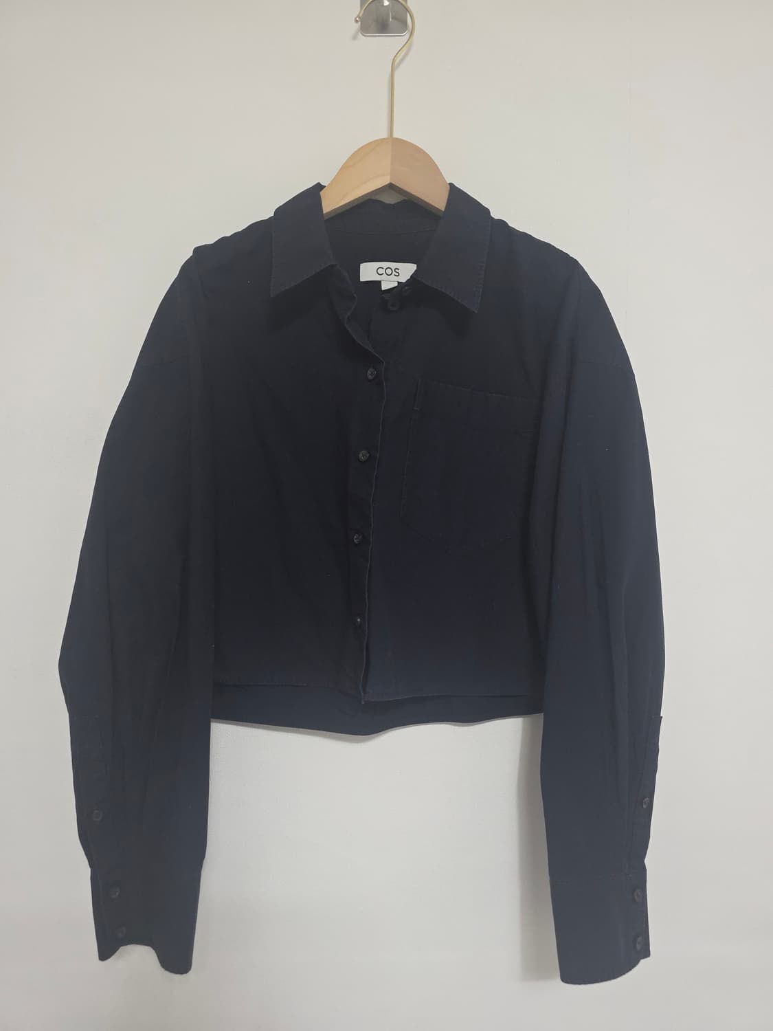 코스 COS 네이비 크롭 코튼 셔츠 38 상품이미지1