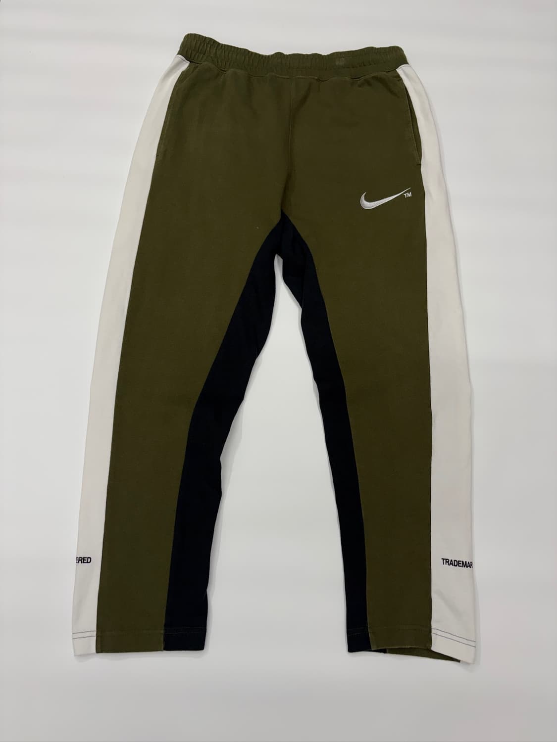 나이키 카키 배색 스웻팬트 트레이닝 바지 상품이미지1