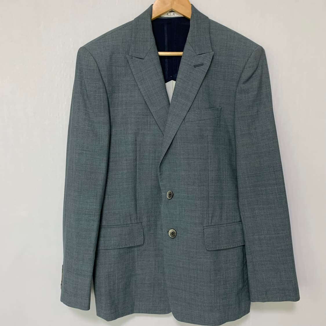 지오송지오 민트그레이 여름 슬림핏 블레이저 싱글 버튼 자켓 105 상품이미지2