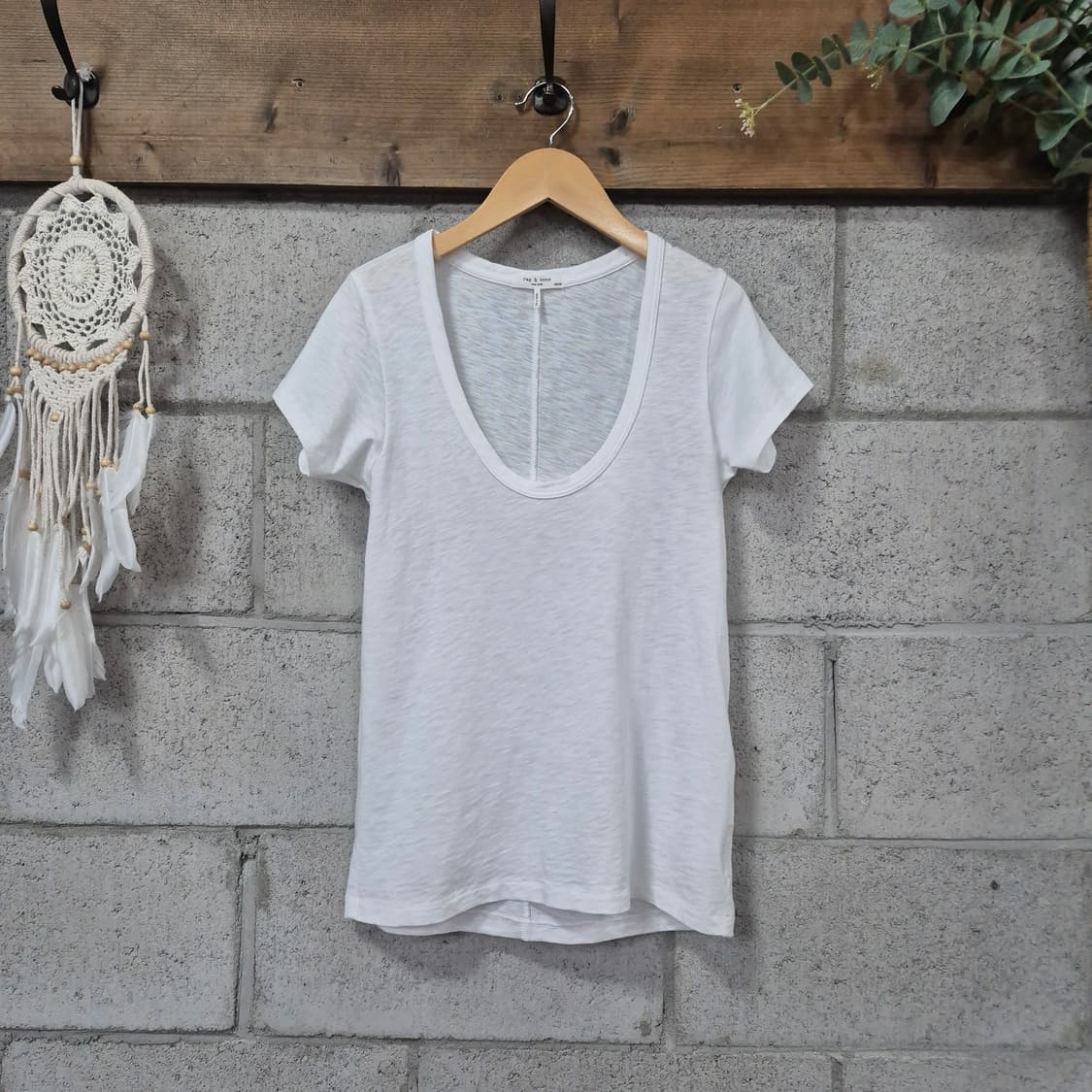 Rag&Bone랙앤본 U넥 화이트 티 상품이미지2