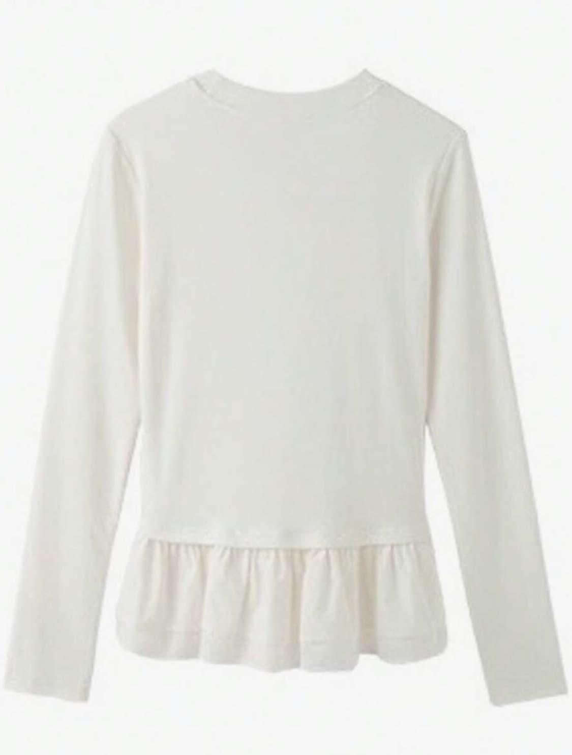 쉬인 레이어드용 프릴 긴팔티 상품이미지1