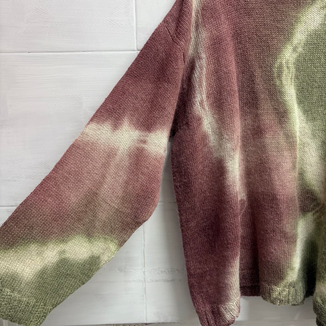 80's Tela  Alpaca 타이다이 핸드메이드 그런지 니트  상품이미지3